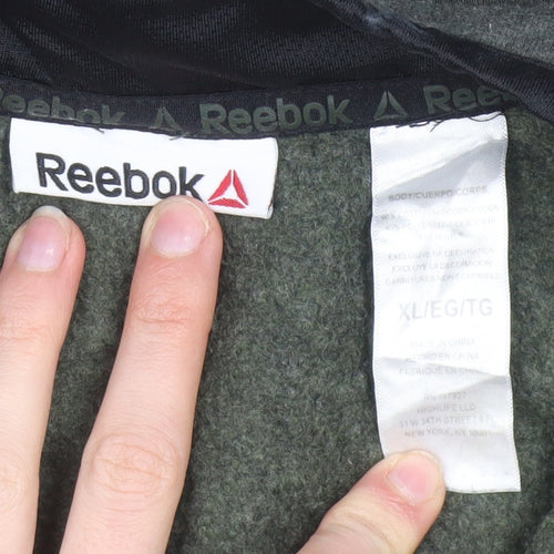 Reebok Men's Grey XL 1/4 Zip Pullover Fleece Sweatshirt