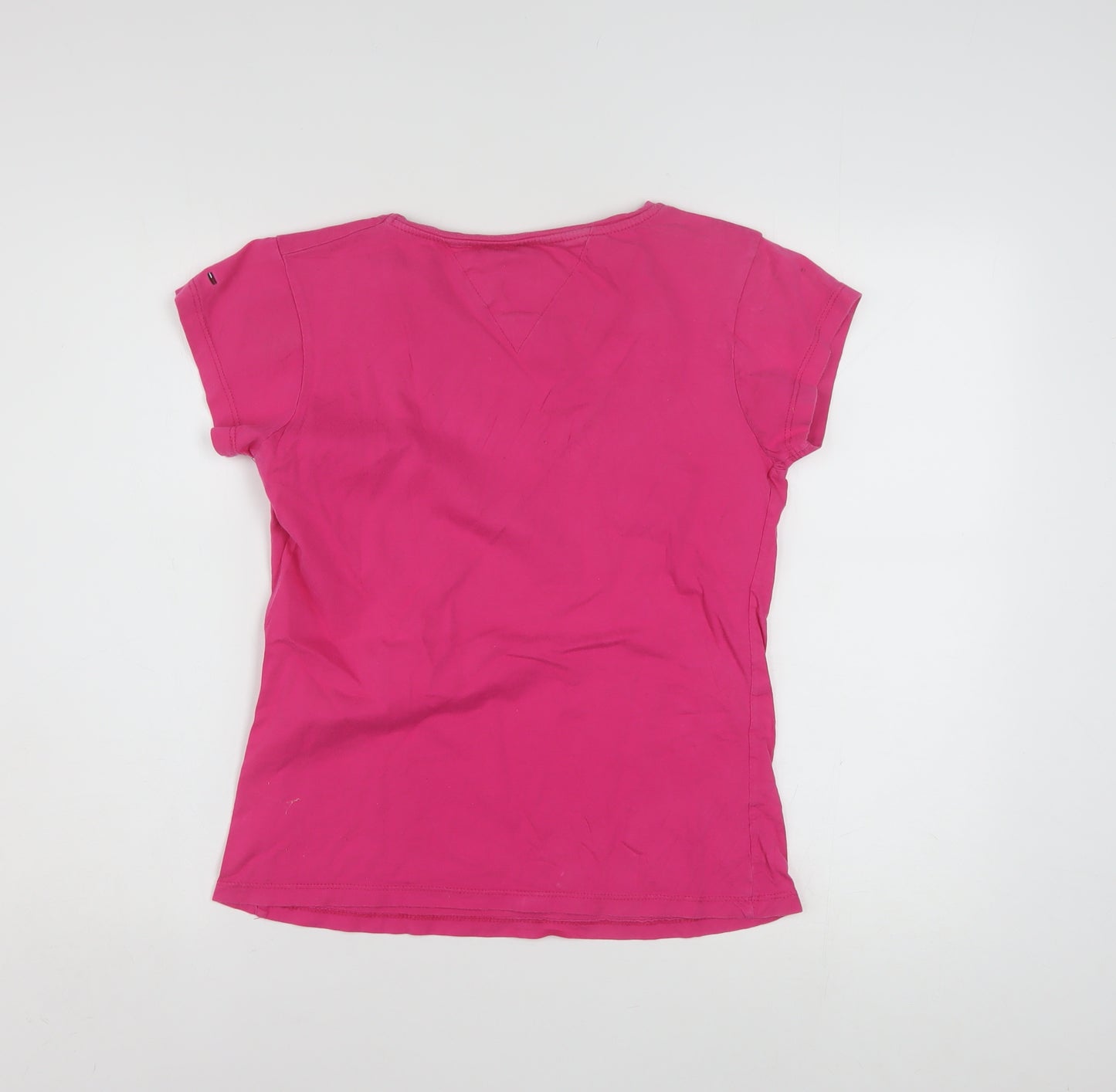 Tommy Hilfiger Women's Pink XL Basic Cotton Logo T-Shirt