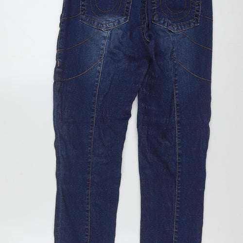 True Religion Women’s Blue Mid Rise Skinny Jeans Size 27 Slim Fit Denim