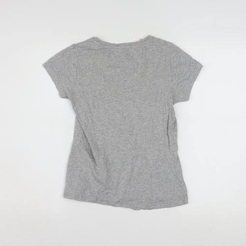 Adidas Women's Grey Basic Crew Neck Cotton T-Shirt Size L