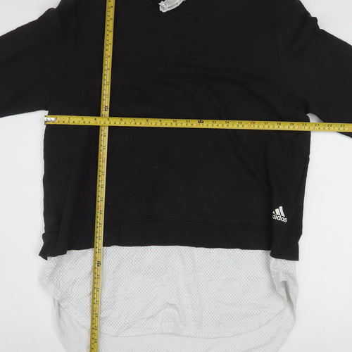 Adidas Women Black XL Sweatshirt Pullover Long Sleeve Crew Neck Casual