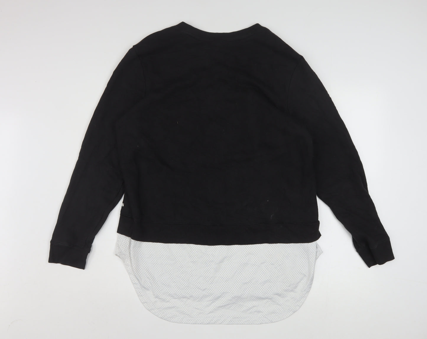 Adidas Women Black XL Sweatshirt Pullover Long Sleeve Crew Neck Casual