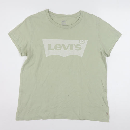 Levi's Men's Green Logo Graphic Cotton T-Shirt Size L