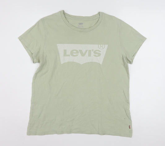 Levi's Men's Green Logo Graphic Cotton T-Shirt Size L
