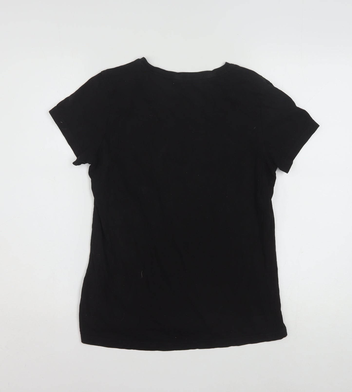 Puma Womens Black Basic T-Shirt Large Crew Neck Short Sleeve