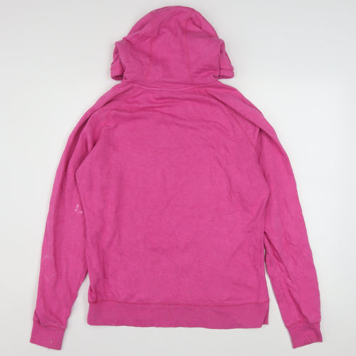 The North Face Womens Pink Pullover Hoodie Size L Cotton Blend
