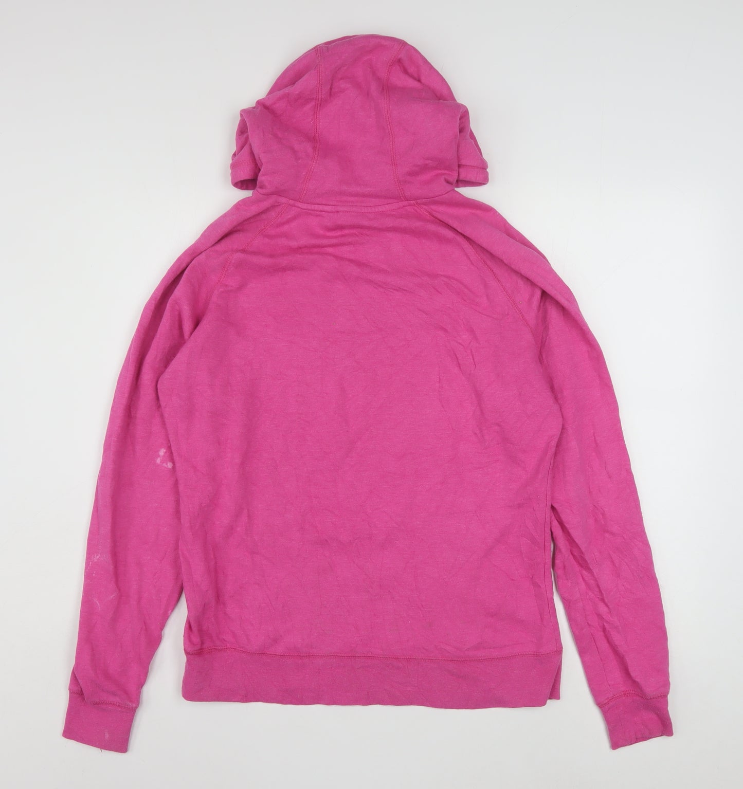 The North Face Womens Pink Pullover Hoodie Size L Cotton Blend