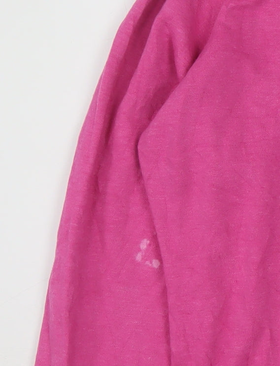 The North Face Womens Pink Pullover Hoodie Size L Cotton Blend