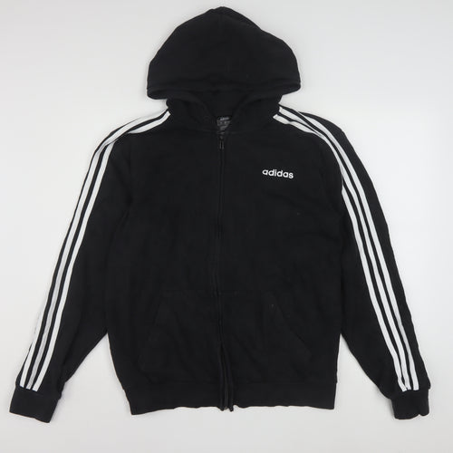Adidas Men Black Full Zip Hoodie Size M Sportswear Jacket