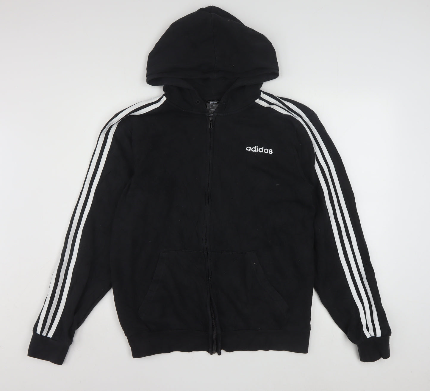 Adidas Men Black Full Zip Hoodie Size M Sportswear Jacket