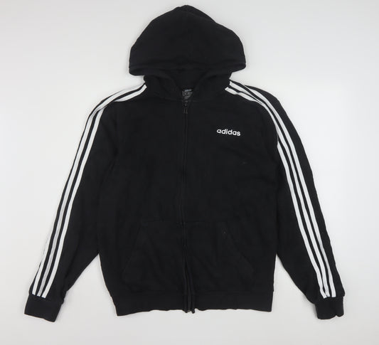 Adidas Men Black Full Zip Hoodie Size M Sportswear Jacket