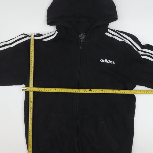 Adidas Men Black Full Zip Hoodie Size M Sportswear Jacket