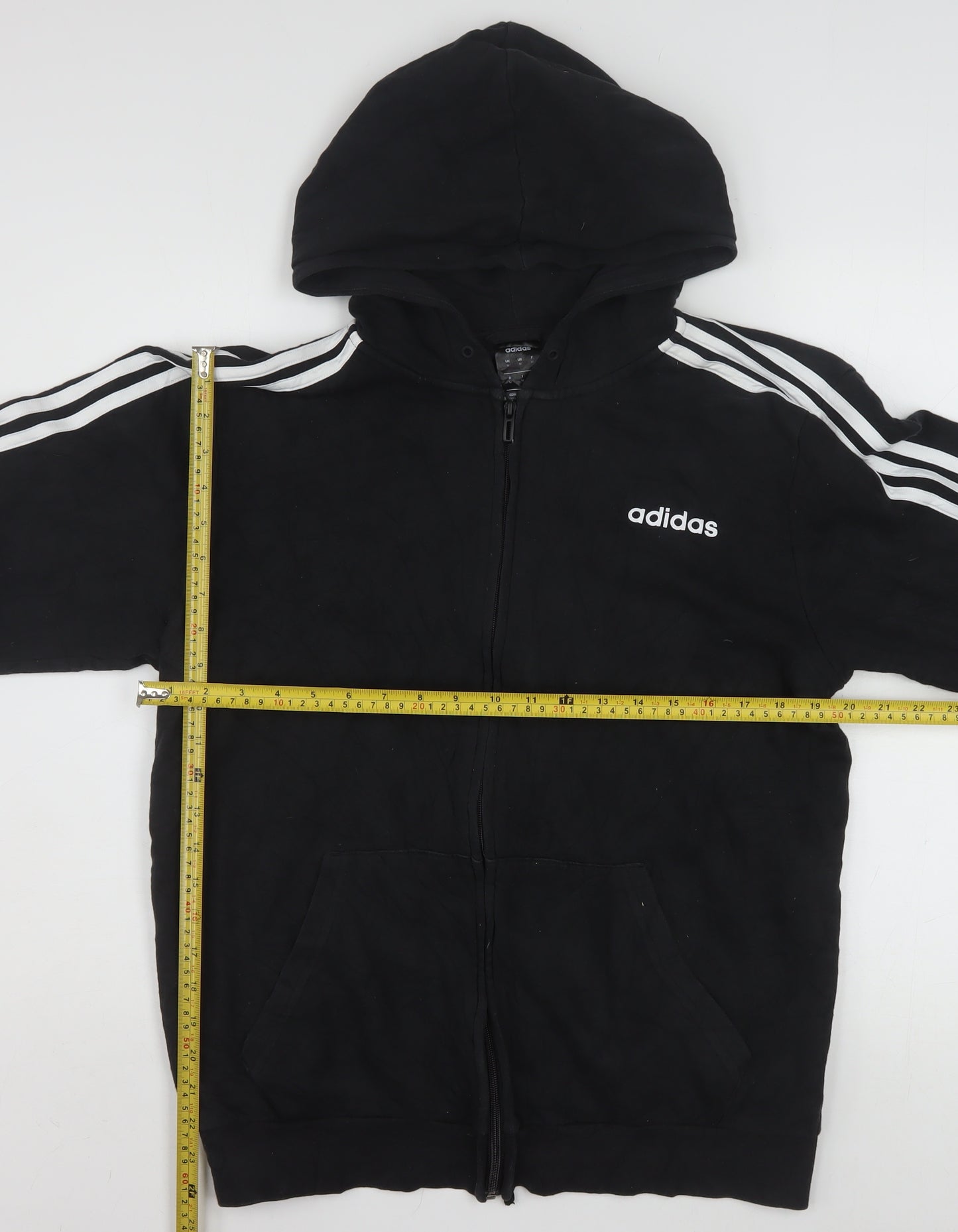 Adidas Men Black Full Zip Hoodie Size M Sportswear Jacket