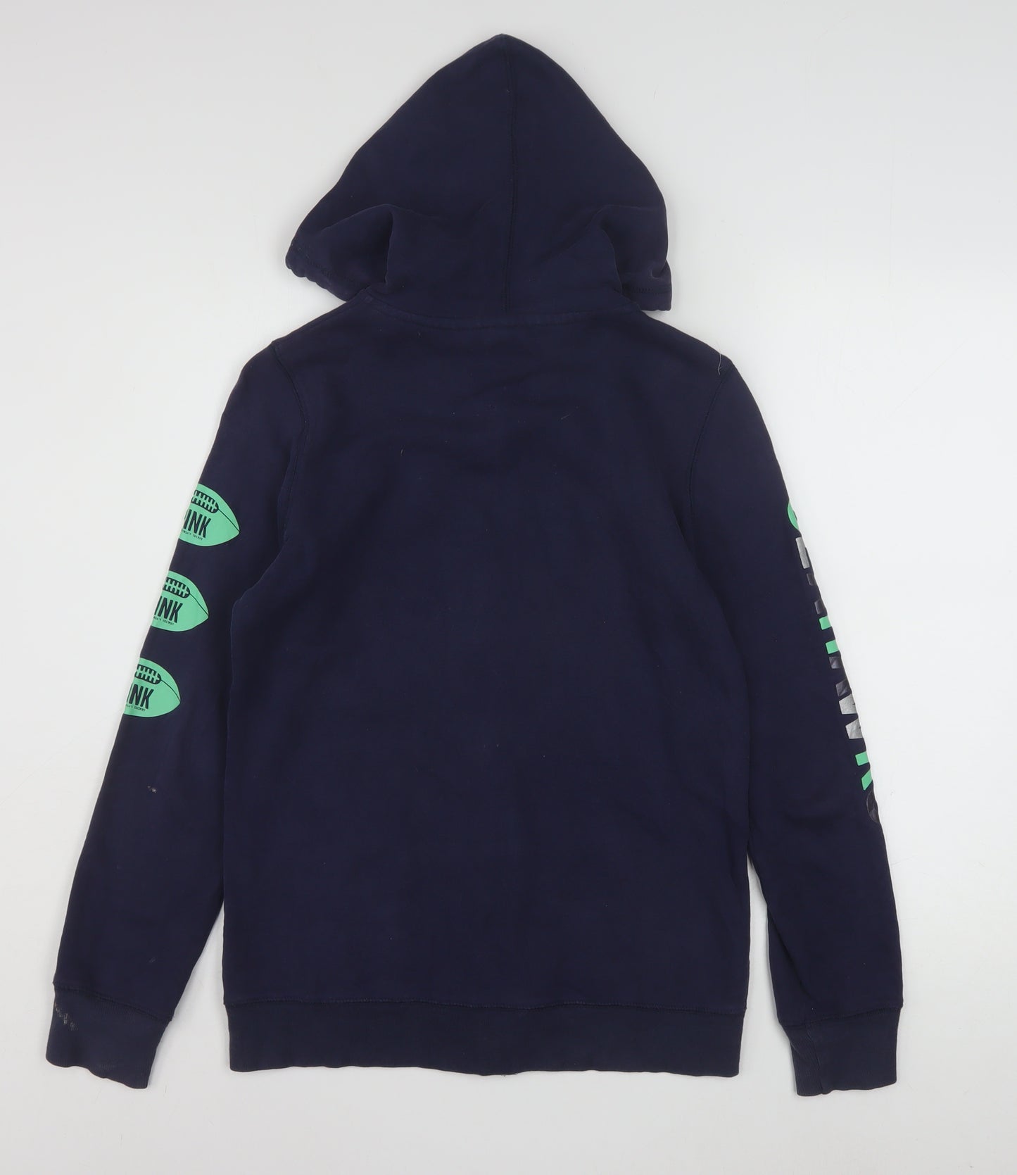 Victoria's Secret PINK Women Navy Full Zip Hoodie S Seahawks NFL 76 Cotton Blend