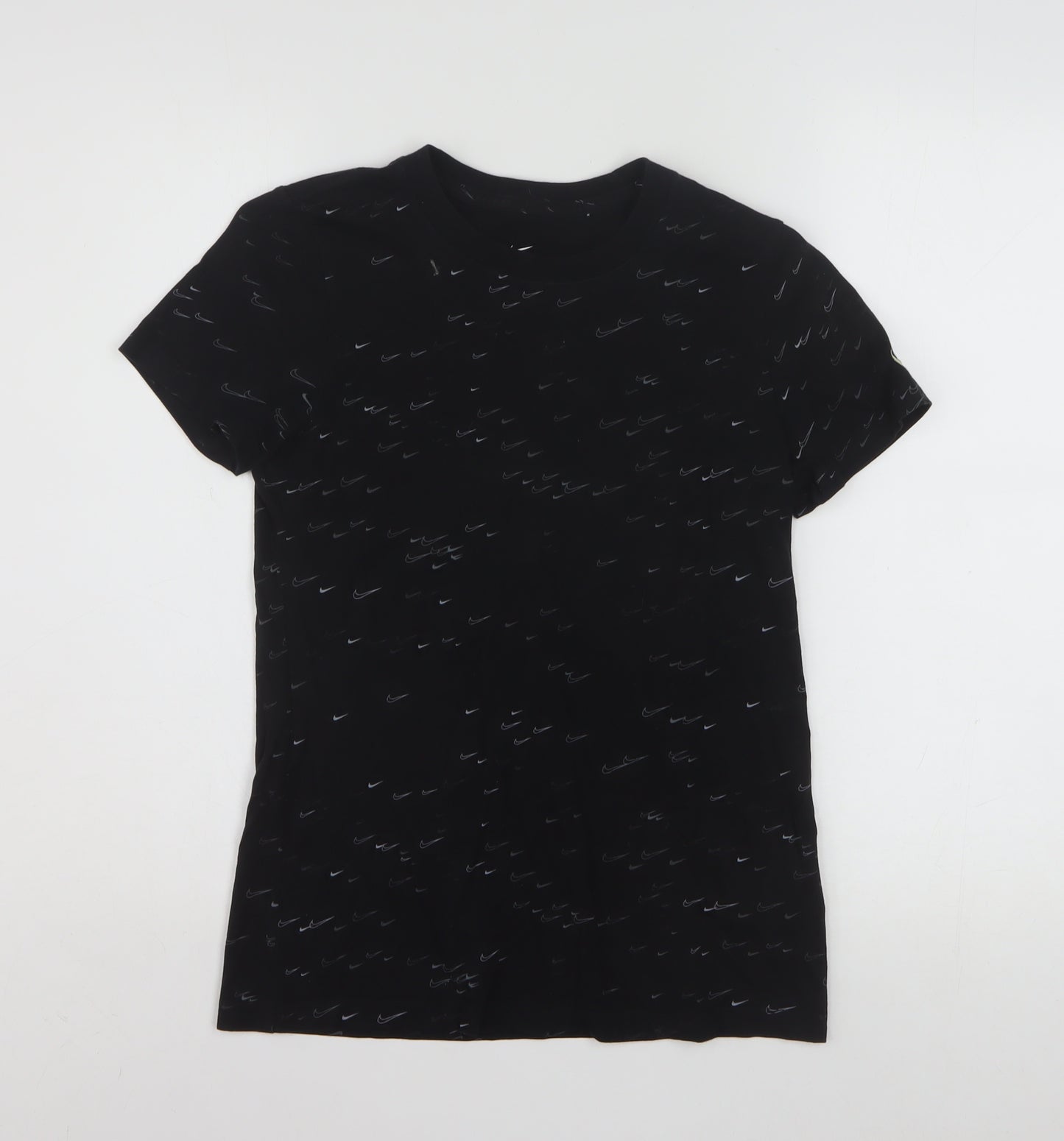 Nike Men's XS Black Cotton Crew Neck Graphic Print T-Shirt