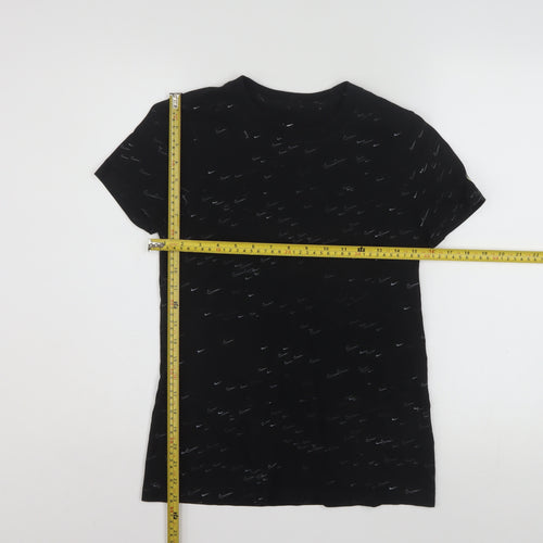 Nike Men's XS Black Cotton Crew Neck Graphic Print T-Shirt