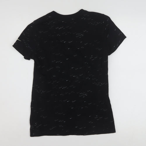 Nike Men's XS Black Cotton Crew Neck Graphic Print T-Shirt