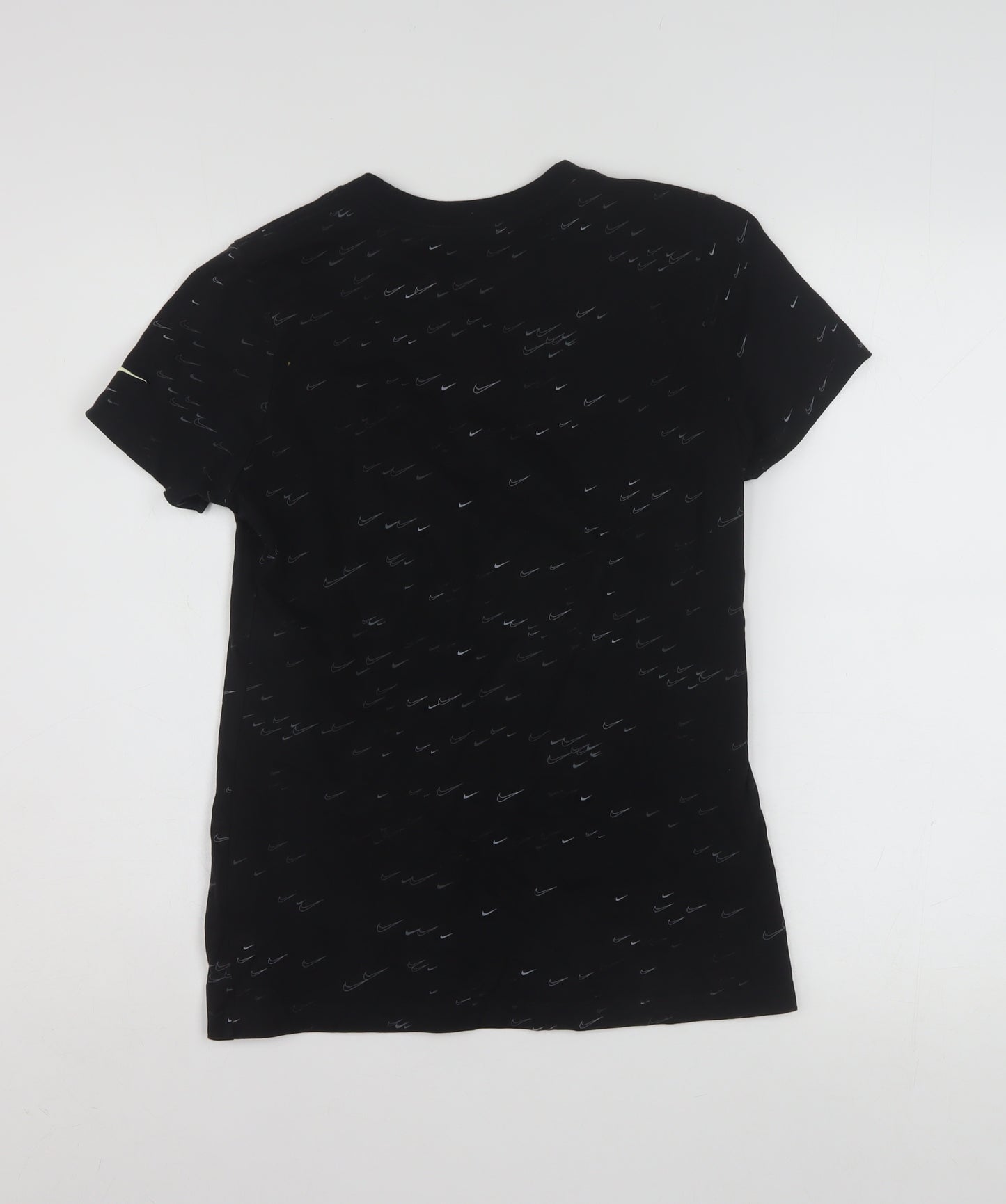 Nike Men's XS Black Cotton Crew Neck Graphic Print T-Shirt