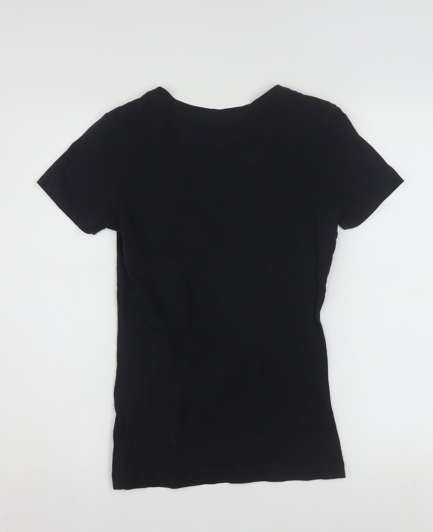 Nike Womens Black Slim Fit V-Neck Short Sleeve T-Shirt Size S
