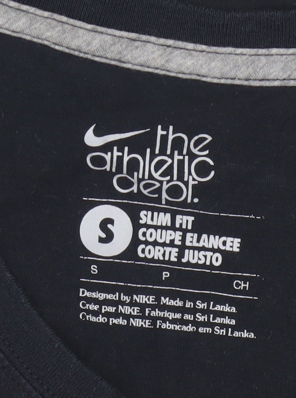 Nike Womens Black Slim Fit V-Neck Short Sleeve T-Shirt Size S