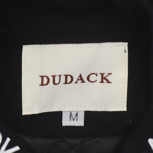 Dudack Men's Blue Varsity Racing Jacket Size M Embroidered Motorsport Style