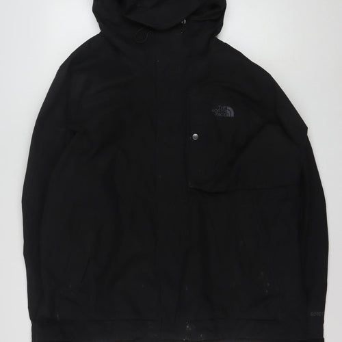 The North Face Men’s Black 2XL Waterproof Hooded Rain Jacket