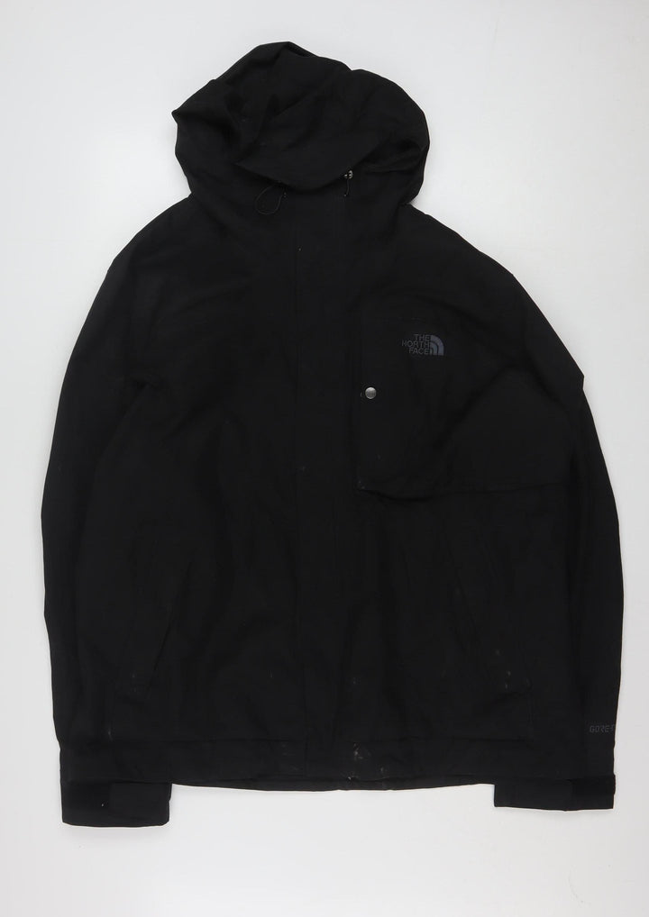 The North Face Men’s Black 2XL Waterproof Hooded Rain Jacket