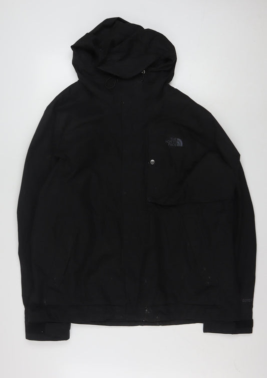 The North Face Men’s Black 2XL Waterproof Hooded Rain Jacket