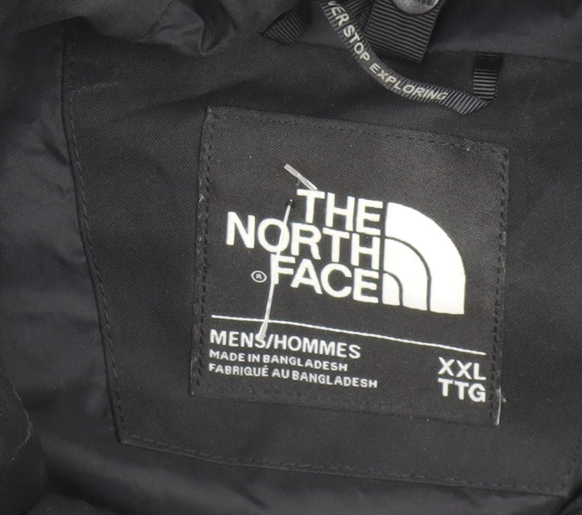 The North Face Men’s Black 2XL Waterproof Hooded Rain Jacket