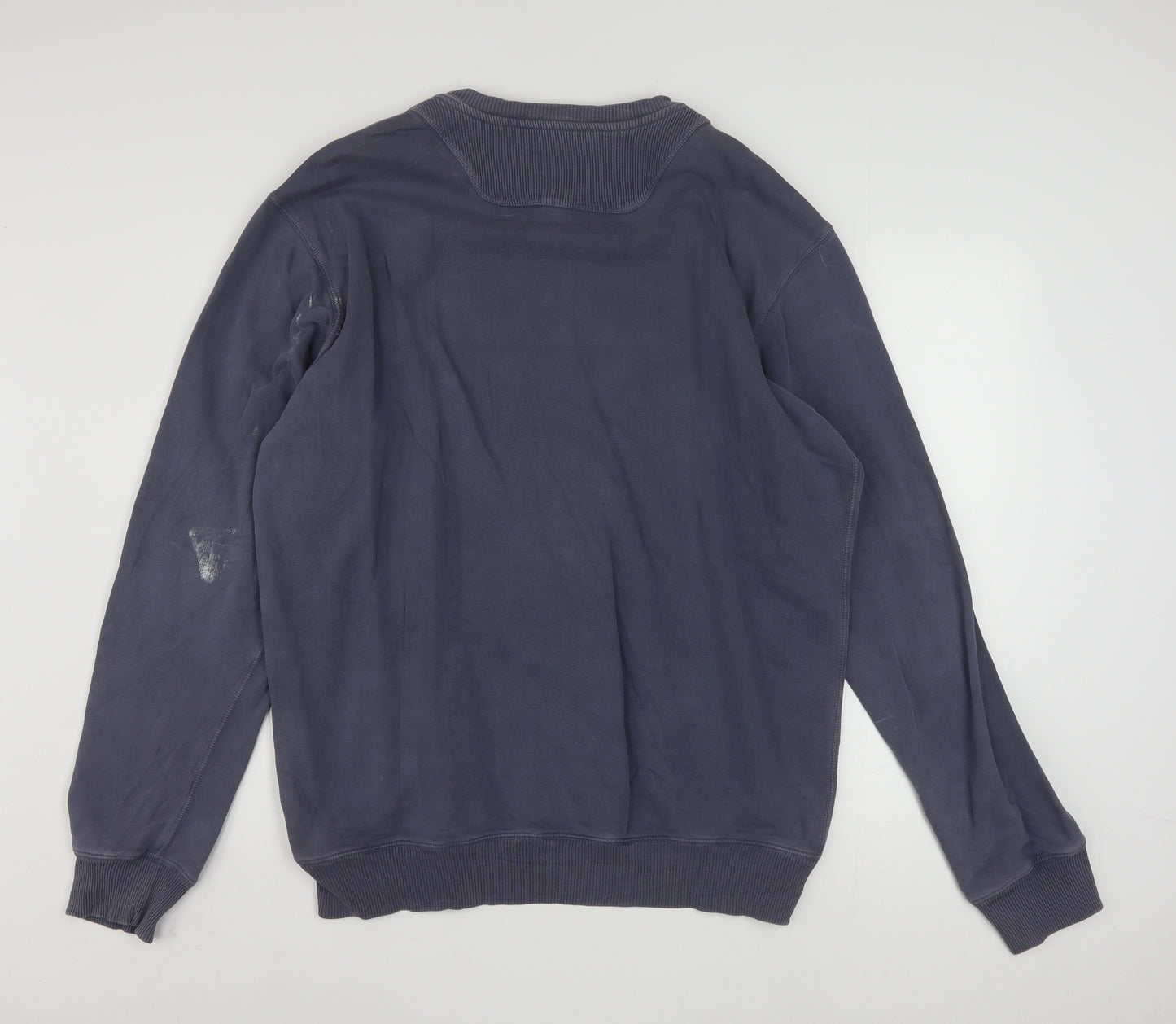 Diesel Men's Blue XL Pullover Sweatshirt Crew Neck Logo Cotton