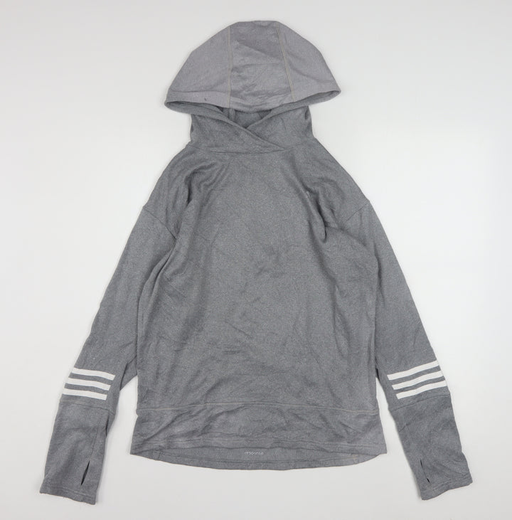 Adidas Women’s Grey Hooded Pullover Sweatshirt Size 12-14 Response
