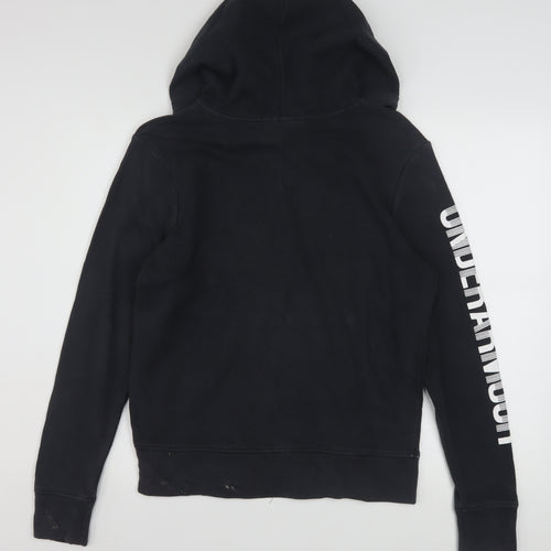 Under Armour Mens Black Full Zip Hoodie Size S Loose Fit Sportswear