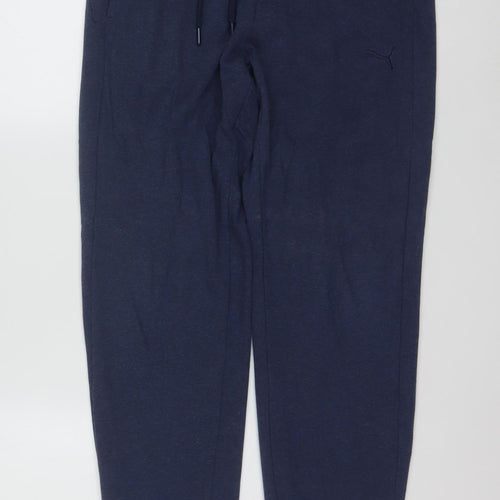 Puma Men's Blue Jogger Sweatpants M Cotton Blend Activewear