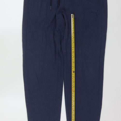 Puma Men's Blue Jogger Sweatpants M Cotton Blend Activewear