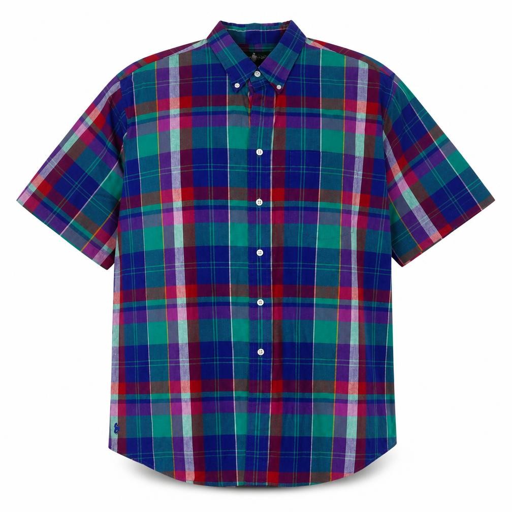 Hunt Club Men's Multicoloured Check Cotton Button-Up XL Tall Shirt