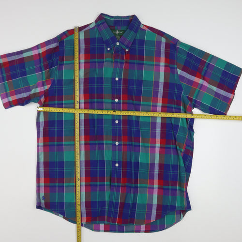 Hunt Club Men's Multicoloured Check Cotton Button-Up XL Tall Shirt