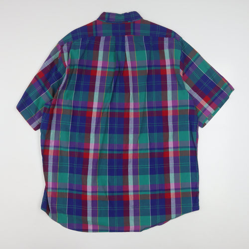 Hunt Club Men's Multicoloured Check Cotton Button-Up XL Tall Shirt