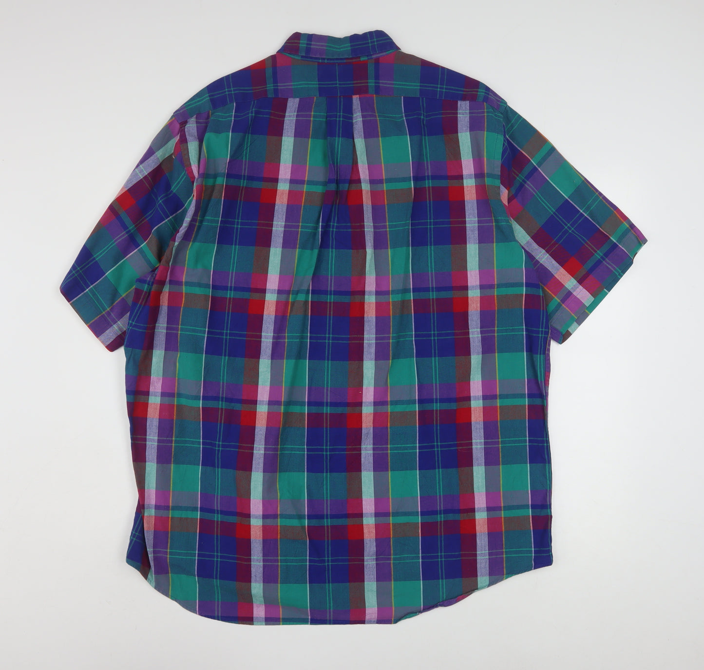 Hunt Club Men's Multicoloured Check Cotton Button-Up XL Tall Shirt