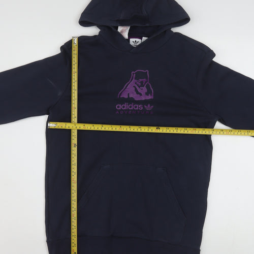 Adidas Boys Navy Adventure Pullover Hoodie XL 15-16 Years Cotton Blend