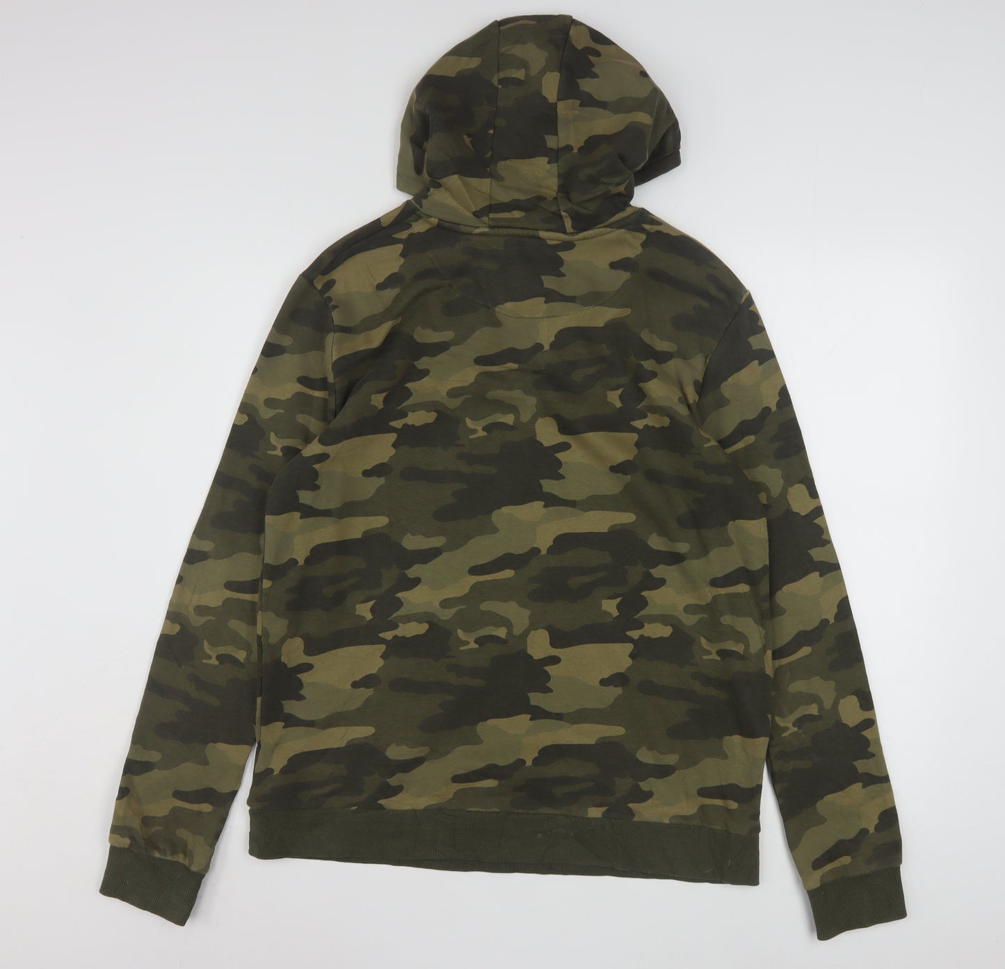 Marks and Spencer Boys Green Camouflage Pullover Hoodie 15-16 Years