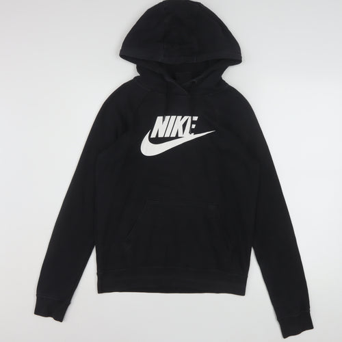 Nike Womens Black XS Pullover Hoodie Sweatshirt Cotton Blend