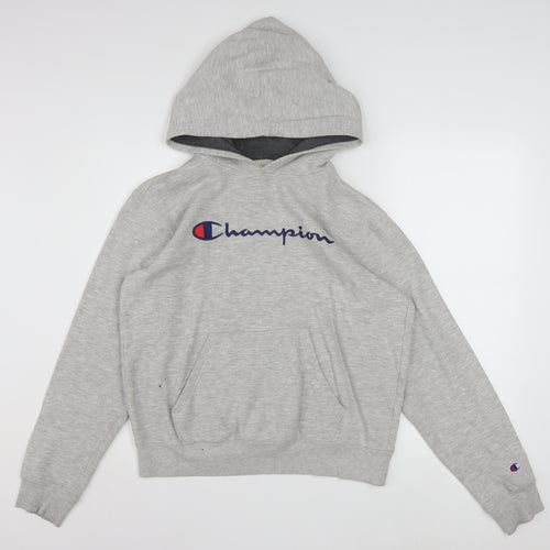 Champion Women's Grey XL Pullover Hoodie with Logo