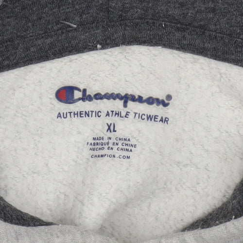 Champion Women's Grey XL Pullover Hoodie with Logo