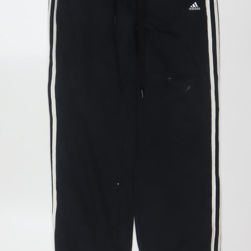 Adidas Women’s Black XS Jogger Trousers with Side Stripes