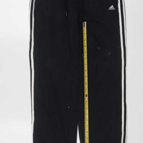 Adidas Women’s Black XS Jogger Trousers with Side Stripes