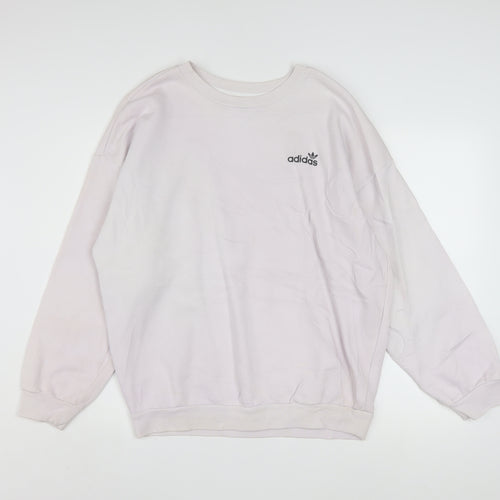 Adidas Women’s White Crew Neck Pullover Sweatshirt Size 16