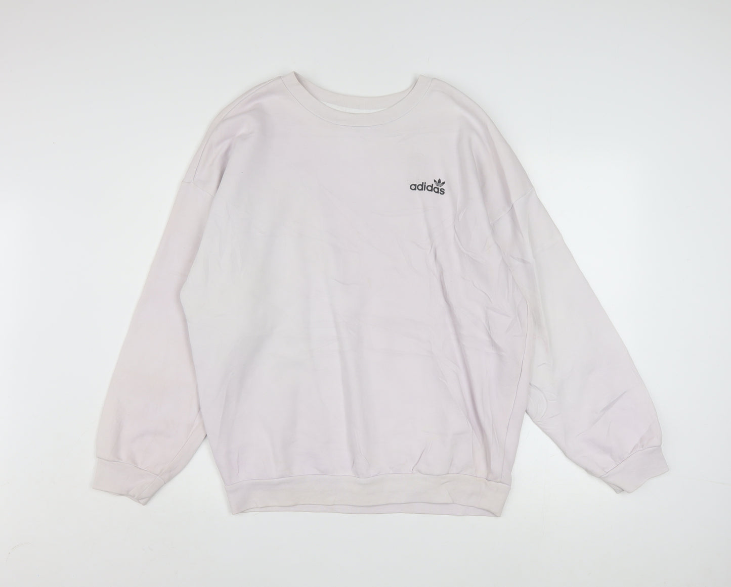 Adidas Women’s White Crew Neck Pullover Sweatshirt Size 16