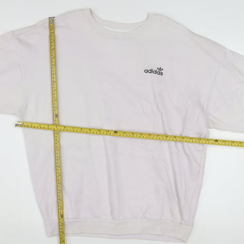 Adidas Women’s White Crew Neck Pullover Sweatshirt Size 16