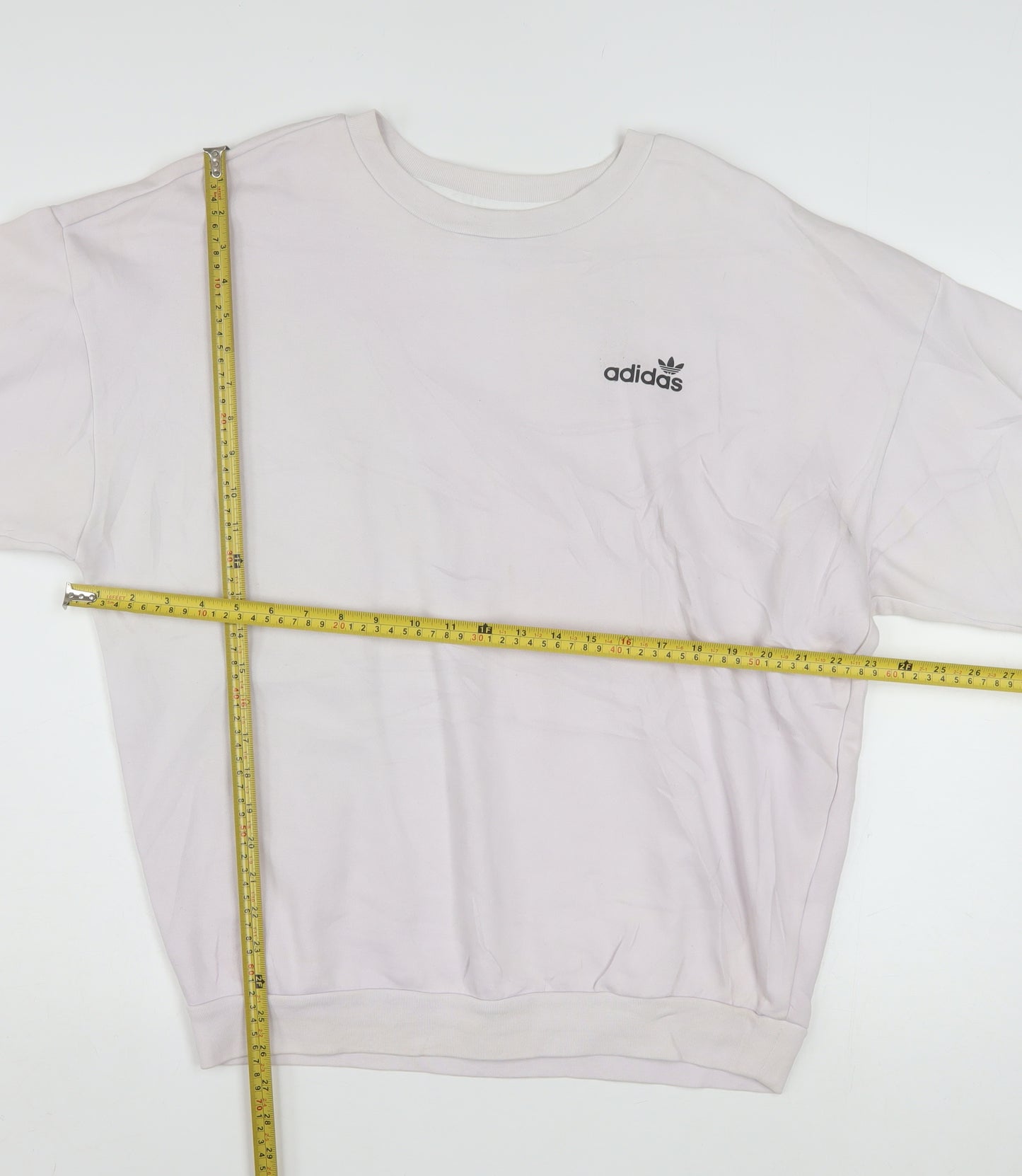 Adidas Women’s White Crew Neck Pullover Sweatshirt Size 16