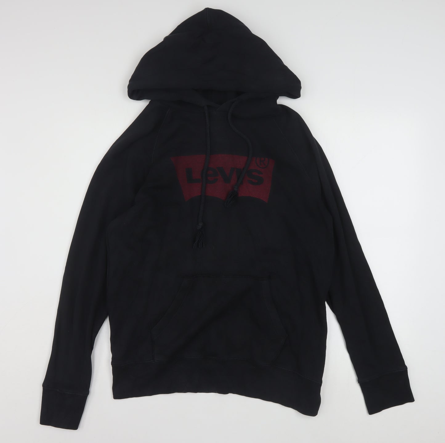 Levi's Men's Black Pullover Hoodie Small Classic Logo Cotton